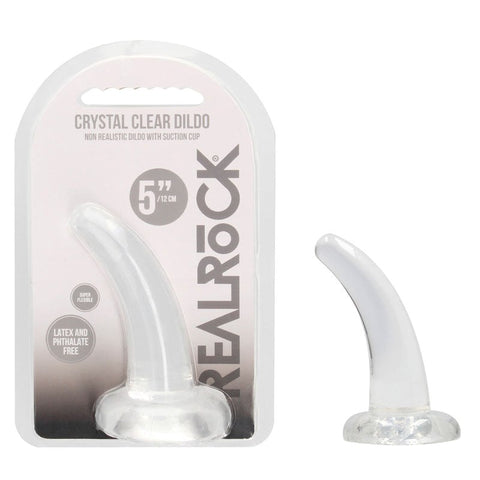 Shots Toys REALROCK Dildo With Suction 11.5 cm Crystal Clear TPE - Non-Realistic Dildos