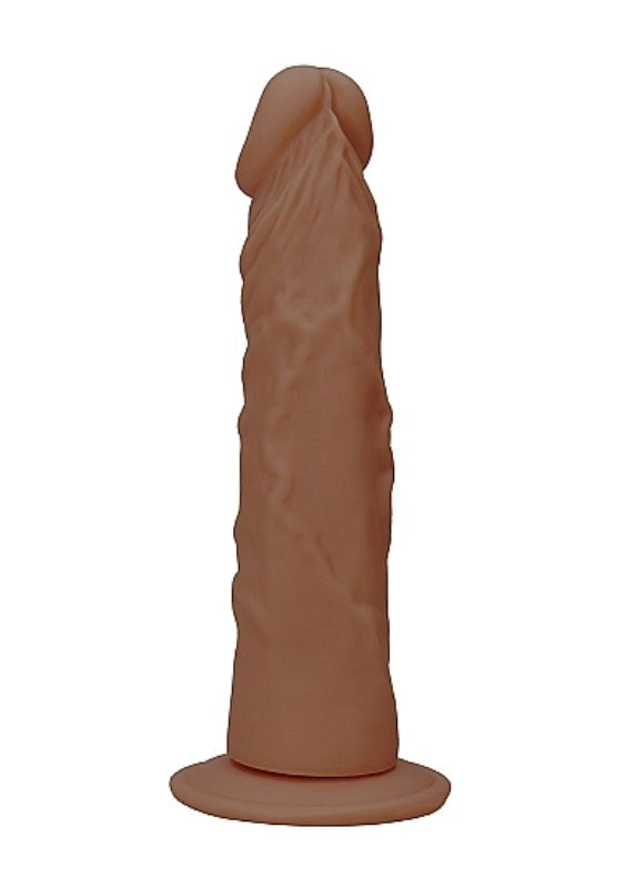 Shots Toys Realrock Skin Dildo Brown with Suction Cup Base - - Realistic Dildos