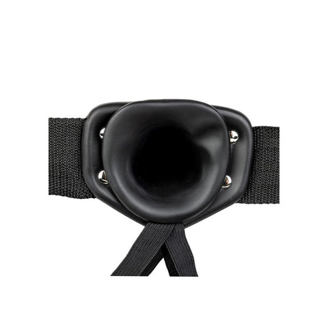 Shots Toys REALROCK Vibrating Hollow Strap on 15.5 cm Multi Speed Vibration - Realistic Dildos