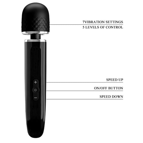 Baile Pretty Love Deluxe Body Wand 5 Speeds 7 Vibrations Rechargeable - Personal Massagers