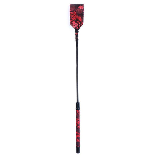 Red and Black Embossed Riding Crop Try It Tonight - - Whips And Crops