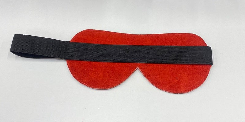 Hells Couture Red Leather Blindfold Premium Sensory Deprivation - - Masks And Blindfolds
