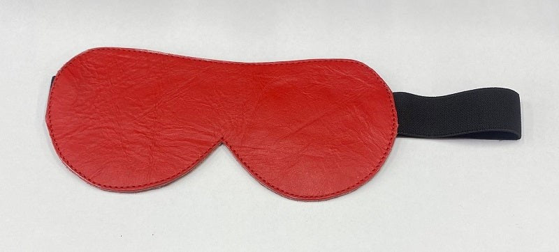 Hells Couture Red Leather Blindfold Premium Sensory Deprivation - - Masks And Blindfolds