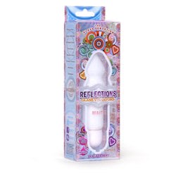Doc Johnson Reflections BEAUTY Glass Dildo with Vibration and Texture - Glass Sex Toys