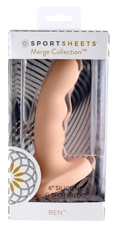 Sportsheets Ren 6 in. Suction Cup Dildo with Pleasure Bump Shaft - Non-Realistic Dildos