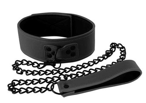 NS Novelties Renegade Bondage Collar Premium Vinyl Adjustable Design - Collars and Leads