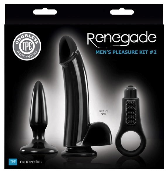 Renegade Mens Pleasure Kit No.2 Black Get Harder Now - - Sex Kits