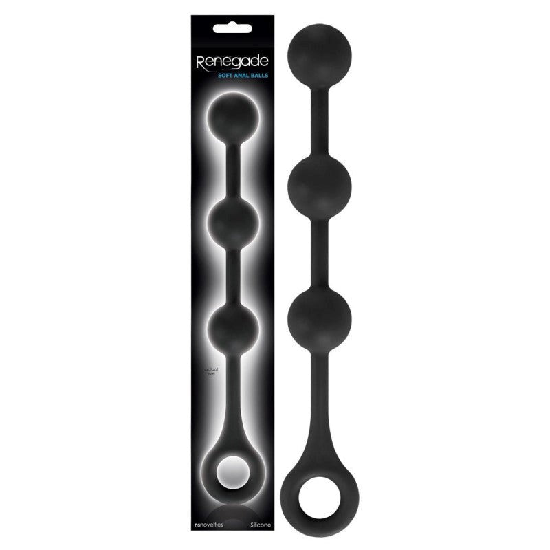 Renegade Soft Anal Balls Black Edge Control Ready - - Anal Beads and Balls