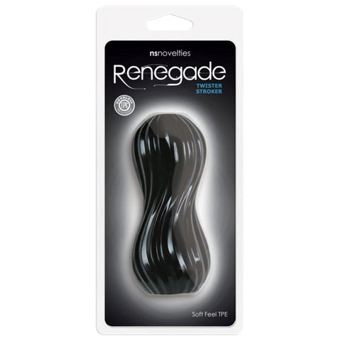 NS Novelties Renegade Twister Stroker Stretch Fit Rings TPE Masturbator - Masturbators and Strokers