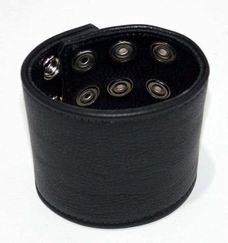 Hells Couture Restrained & Elegant Leather Wrist Band with Metal Studs - Cuffs And Restraints