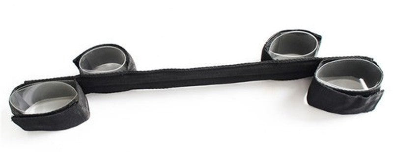 Rigid Bondage Bar with Cuffs Edge Control Ready - - Spreaders and Hangers