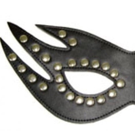 BDStyle Risque Boutique Feline Mask with Studs Heavy Chrome Studded Design - Fancy Dress Ups