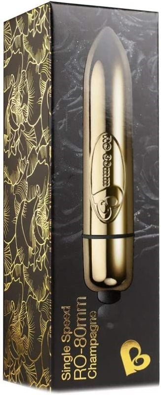 Rocks Off RO 80 Single Speed Champagne Gold Bullet Vibrator for Clitoral Stimulation - - Bullet Vibrators