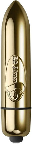 Rocks Off RO 80 Single Speed Champagne Gold Bullet Vibrator for Clitoral Stimulation - Bullet Vibrators
