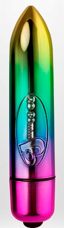 Rocks Off 7 Speed 80mm Rainbow Bullet Vibrator with 7 Vibration Modes - Bullet Vibrators