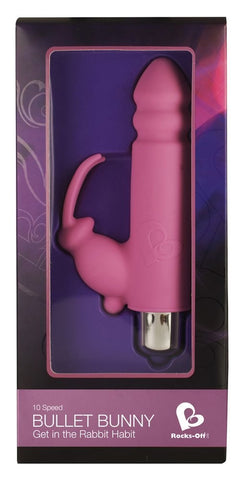 Rocks Off Bullet Bunny 10 Speed Rabbit Vibrator with Removable Bullet - Rabbit Vibrators