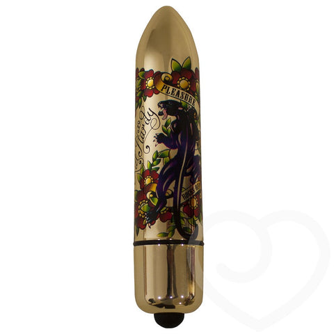 Rocks Off Erotic Ink 120mm 10 Speed Pleasure Me Panther Chrome Vibrator - Waterproof Vibrators