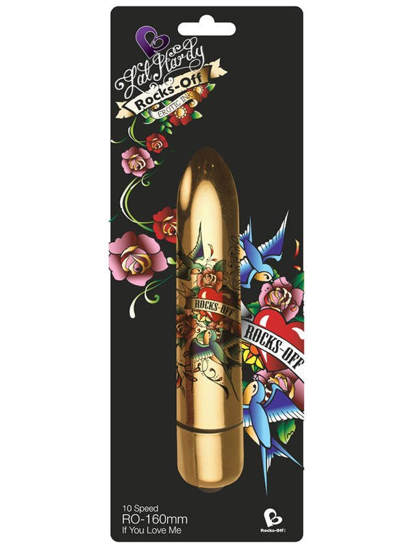Rocks Off Erotic Ink 160mm 10 Speed If You Love Me Tattoo Art Vibrator - Bullet Vibrators