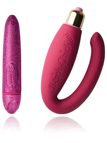 Rocks Off Feranti Pretty in Pink Collection Dual Stimulation Vibrator Set - Sex Kits