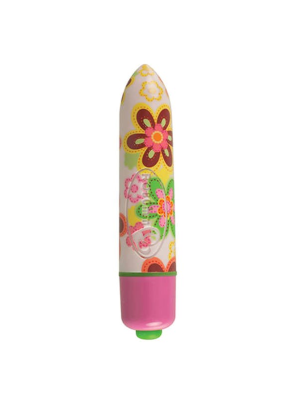 Rocks Off Flower Power Discreet 7 Speed Floral Vibrator with Premium Silicone - Novelty Vibrators