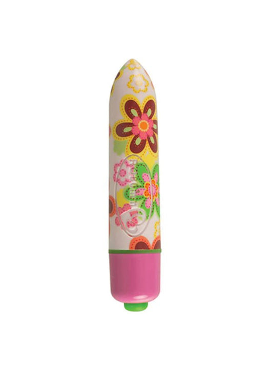 Rocks Off Flower Power Discreet 7 Speed Floral Vibrator with Premium Silicone - - Novelty Vibrators