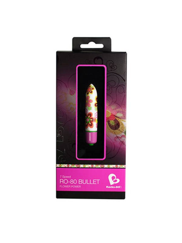 Rocks Off Flower Power Discreet 7 Speed Floral Vibrator with Premium Silicone - Novelty Vibrators