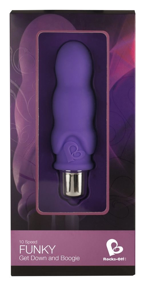 Rocks Off Mini Mates 10 Speed Funky Purple Bullet Vibrator - - G-Spot Vibrators