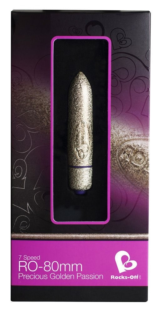 Rocks Off Precious Golden Passion 7 Exhilarating Speeds Bullet Vibrator - - Waterproof Vibrators