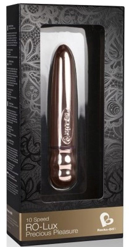 Rocks Off Ro Lux 7 Speed Vibrator Rose Gold Clitoral Stimulation - Waterproof Vibrators