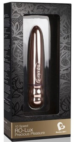Rocks Off Ro Lux 7 Speed Vibrator Rose Gold Clitoral Stimulation - Waterproof Vibrators