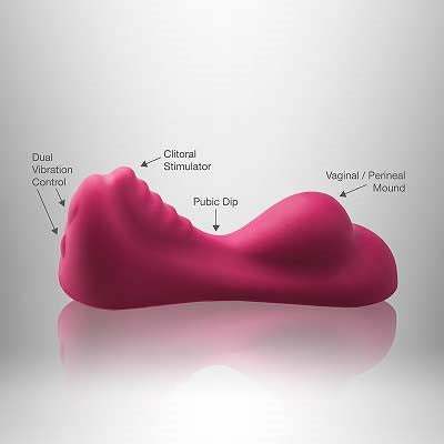 Rocks Off Ruby Glow Hands Free Saddle Vibrator with Dual Motors - G-Spot Vibrators