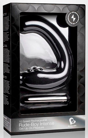 Rocks Off Rude Boy Intense Black Vibrating Prostate Massager - Prostate Toys