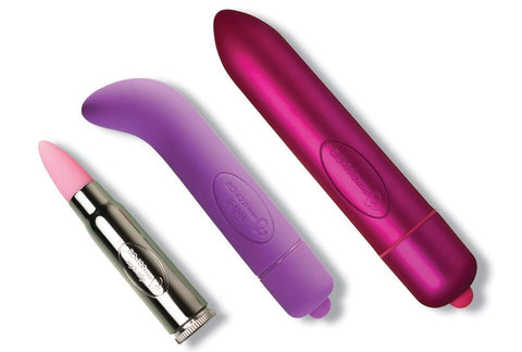 Rocks Off Sweet Satisfaction Bullet Collection Box 3 Bullet Vibrators Set - Waterproof Vibrators