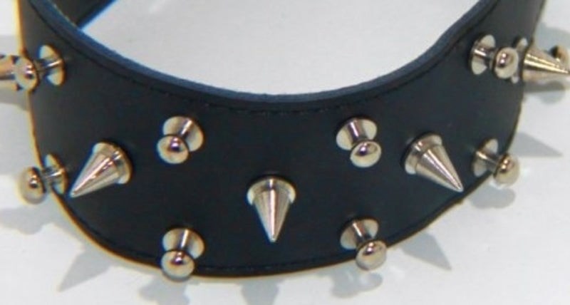 BDStyle Rocky Studded & Spiked Collar Light BDSM Restraint Collar - Collars and Leads
