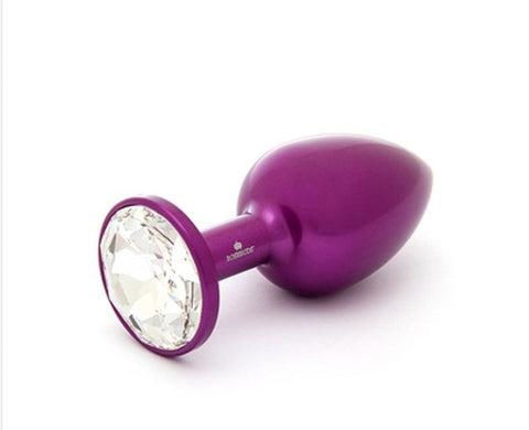 Rosebuds Jewelry Rosebuds ALU Purple M Clear Aluminum Butt Plug - Steel Sex Toys