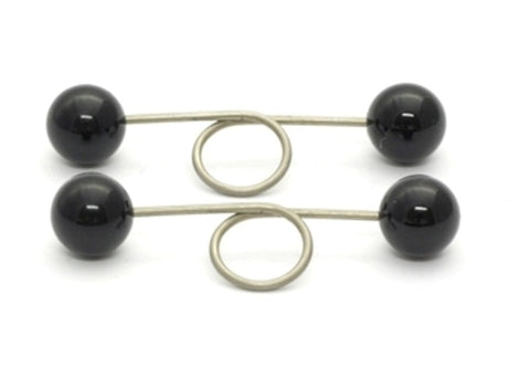 Rosebuds Jewelry Titonyx Adjustable Onyx Ball Nipple Clips - Nipple and Clit Clamps
