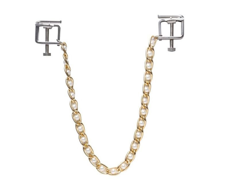BDStyle Rosie Nipple Vices Precision Crafted Tit Torture with Gold Chain - Breast and Nipple Toys