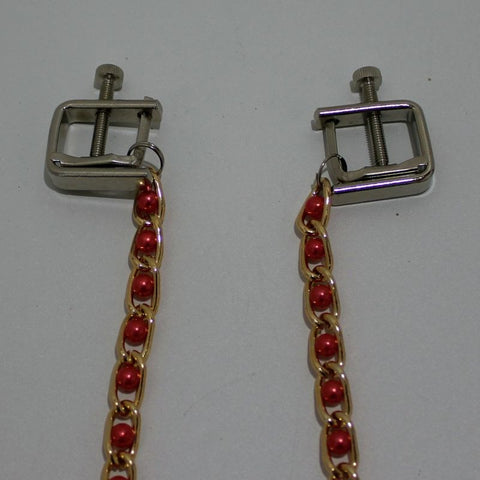 BDStyle Rosie Nipple Vices Precision Crafted Tit Torture with Gold Chain - Breast and Nipple Toys