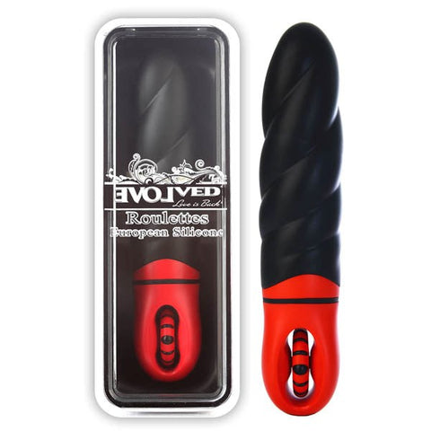 Evolved Roulette Bet on Black Vibrator with Multi Speed Wheel Control - Waterproof Vibrators