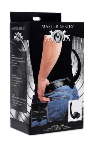 XR Brands Rover Tail Puppy Belt Harness Flexible Silicone Design - Cuffs And Restraints