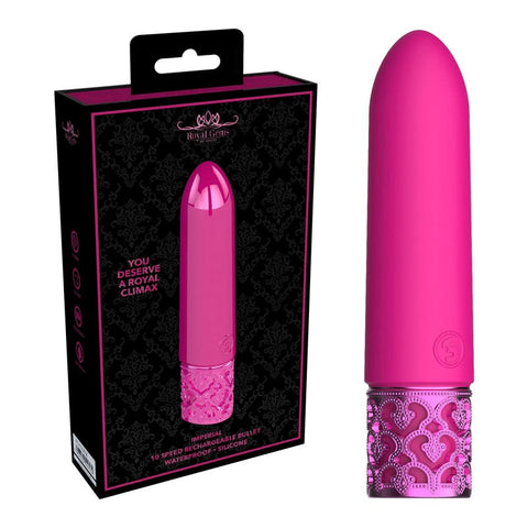 Shots Toys ROYAL GEMS Imperial Rechargeable Bullet Vibrator 10 Modes - Bullet Vibrators