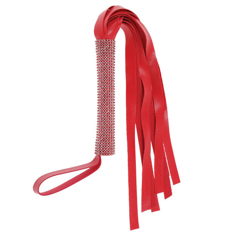 Dazzling Vegan Leather Amor Sparkle Flogger for Sensual BDSM Play - Whips And Crops