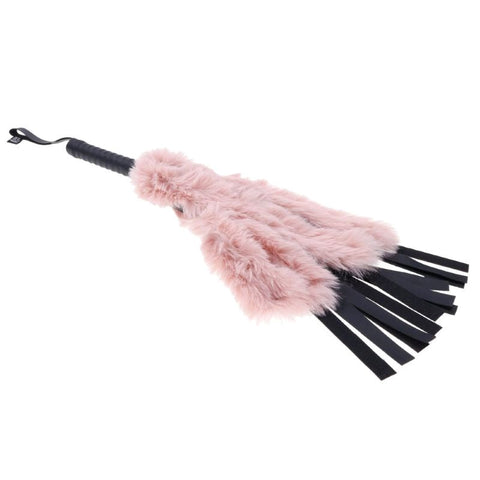 Sportsheets S&M Brat Faux Fur Flogger Rose Gold Handle Impact Play - Whips And Crops