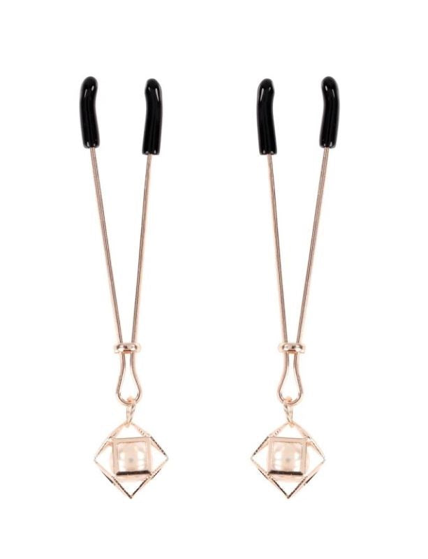 S&M Brat Pearl Nipple Clips Stamina Training Toy - - Nipple and Clit Clamps
