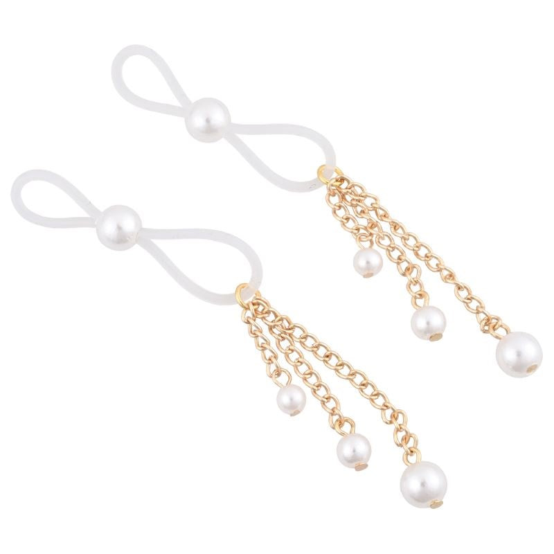 S&M Pearl Nipple Ties Essential Cock Gear - - Nipple and Clit Clamps
