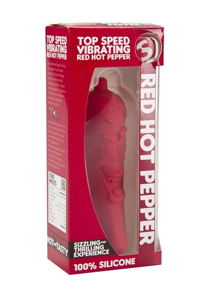 Shots Toys S Line 10 Speed Vibrating Red Hot Pepper Clitoral Vibrator - - Personal Massagers