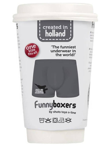 Shots Toys S Line Funny Boxers Join My Strike Fighter Premium Cotton - Jocks and G-Strings