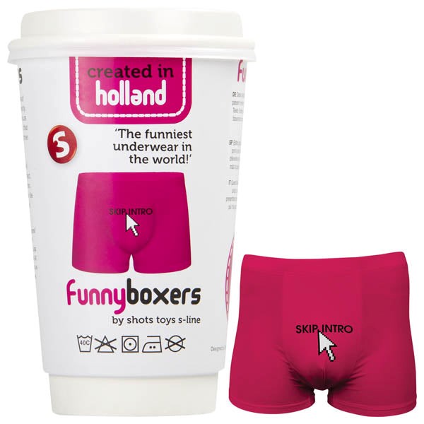 Shots Toys S Line Funny Boxers Skip Intro Premium Cotton Novelty Underwear - - Jocks and G-Strings