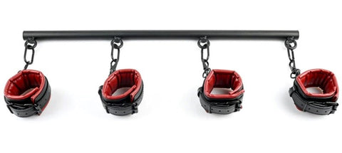 Sportsheets Saffron Spreader Bar and Cuff Set with Adjustable Cuffs - Spreaders and Hangers