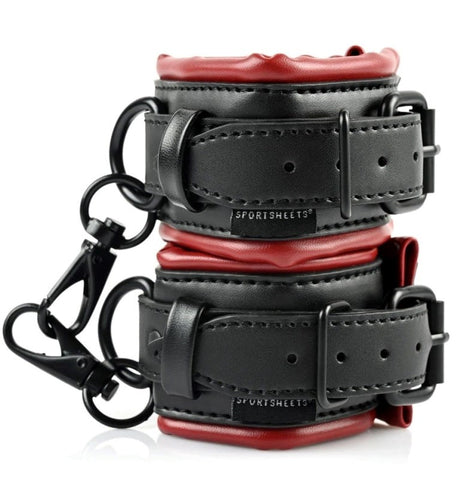 Sportsheets Saffron Spreader Bar and Cuff Set with Adjustable Cuffs - Spreaders and Hangers